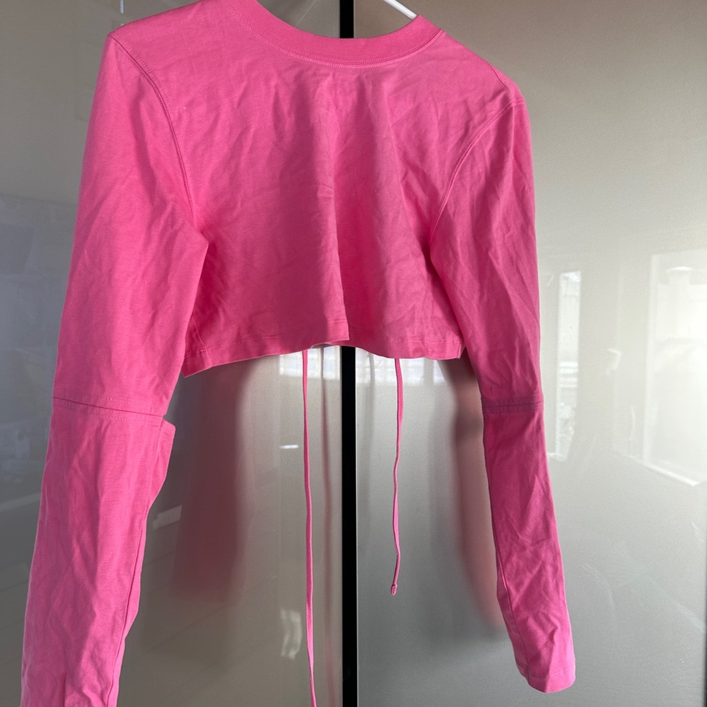 Jacquemus Vibrant Pink Long Sleeve Blouse